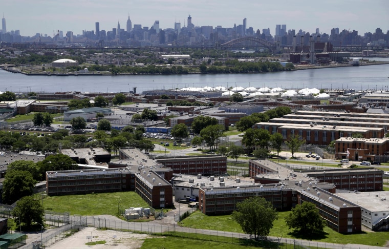 Image: The Rikers Island jail complex in New York in 2014.