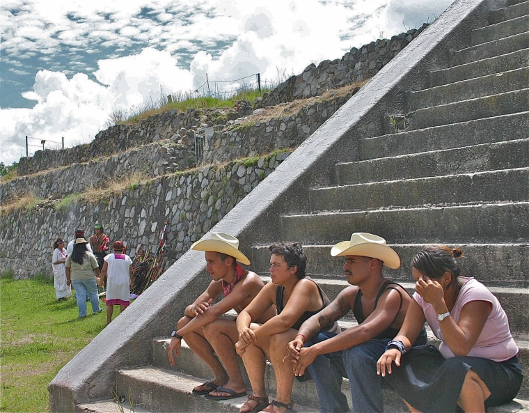 "Spirit Run" author Noe Alvarez, seated at far left, in Guadalajara , Mexico, in 2004.