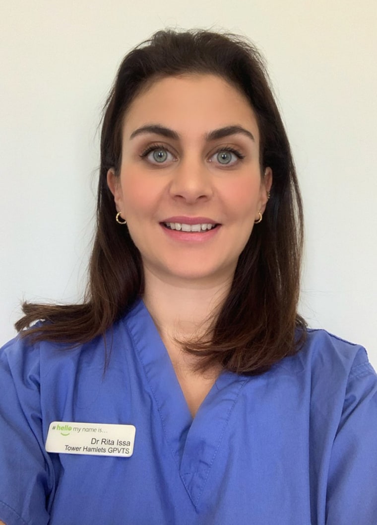 Image: Rita Issa, 31, is a London doctor who recently contracted COVID-19