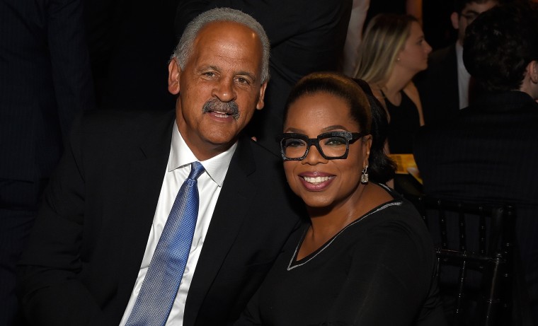 Stedman Graham and Oprah Winfrey at The Robin Hood Foundation benefit in New York City