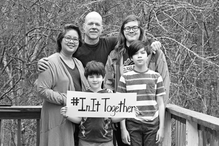 Photographer Natriya Rampey with her family in Leesburg, Va.