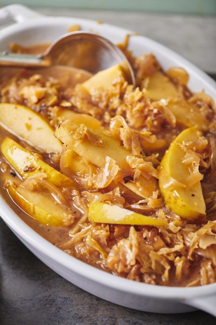 Slow Cooker Fall-Apart Braised Pork with Cabbage and Apples