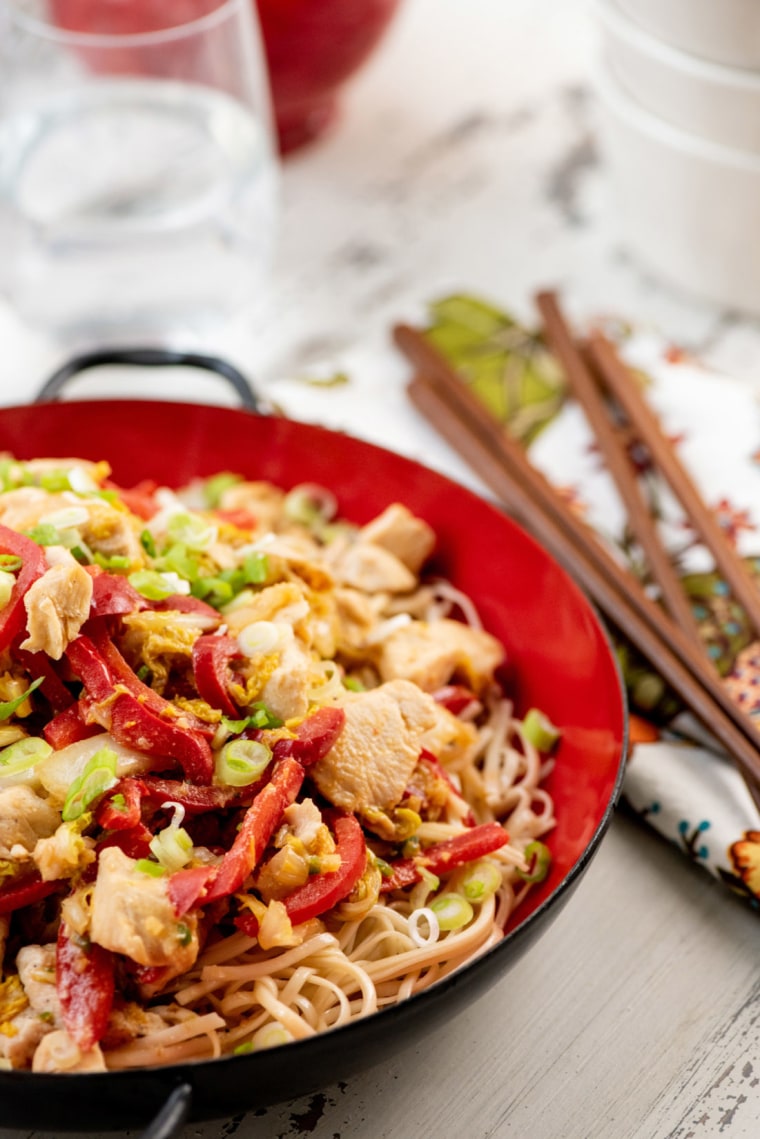 Chicken and Cabbage Stir Fry with Miso Sauce