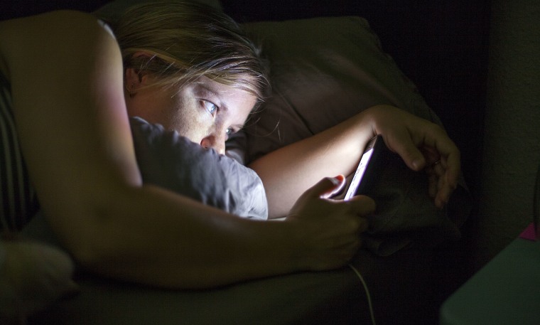 More time spent looking at screens can lead to trouble sleeping at night. 