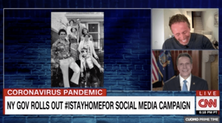 Chris Cuomo shows embarrassing photo of brother Gov. Andrew Cuomo