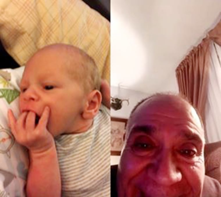 Baby Thomas has spent a lot of time on video calls getting to know his grandparents and other family members and friends. 