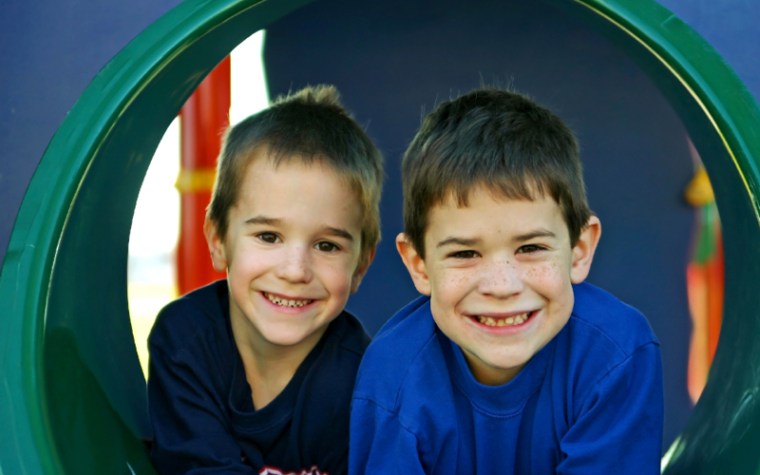 Young boys smiling.