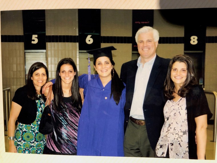 The Nicoletti family at Cara's graduation in 2008.