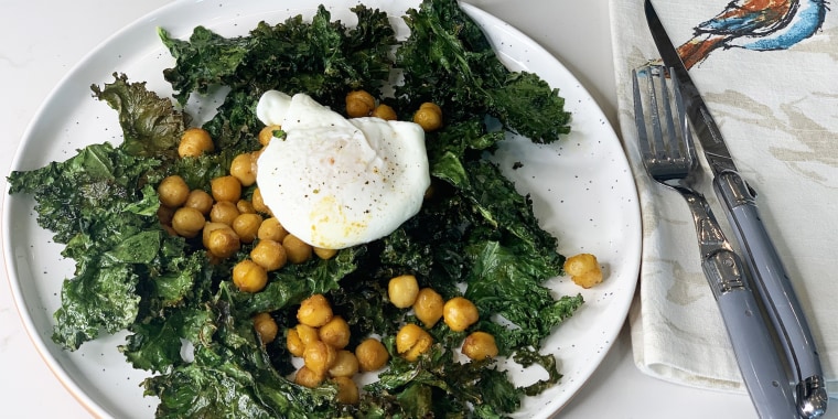 Kale Chips and Roasted Nutty Chickpeas