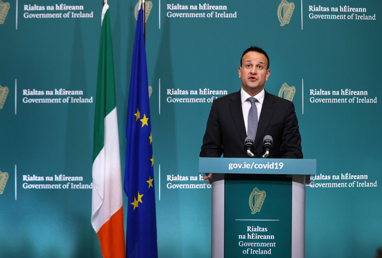 Image: Ireland's Prime Minister Taoiseach Leo Varadkar at a news conference on March 24.
