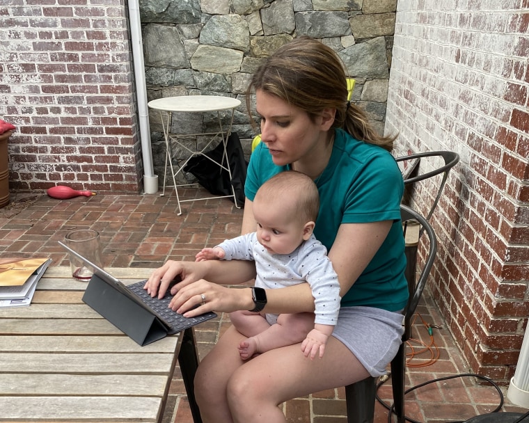 "Kasie DC" host and NBC News Capitol Hill correspondent Kasie Hunt with her 7-month-old son Mars.