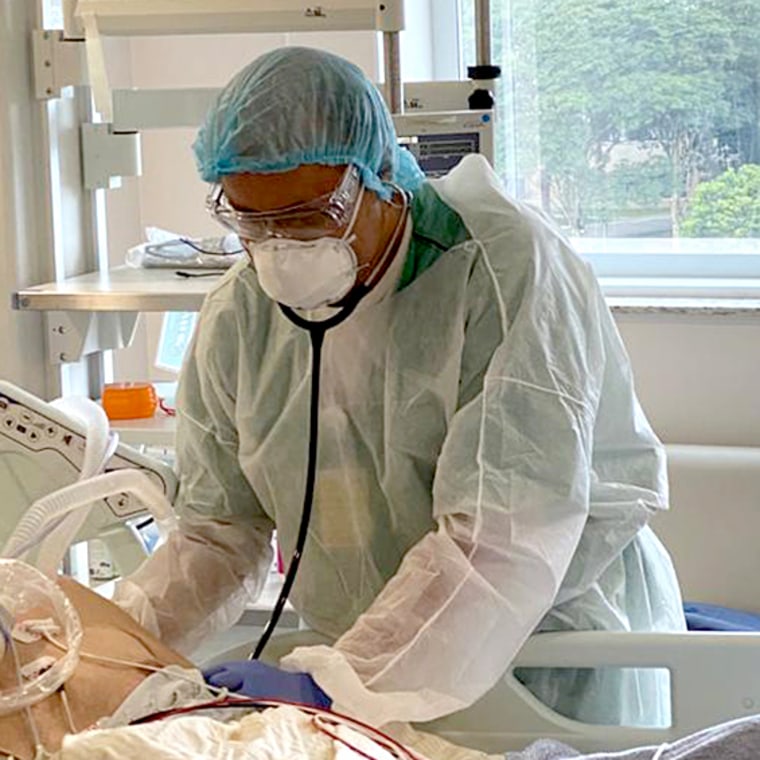 Gustavo Janot has worked for 23 days straight at the intensive care unit of the Albert Einstein Israelite Hospital on the southwestern outskirts of Sao Paolo.