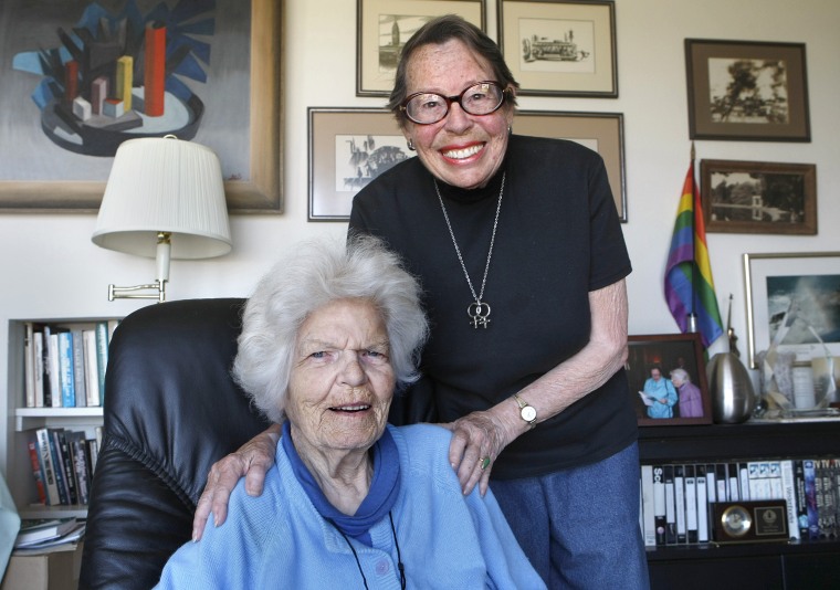 IMAGE: Phyllis Lyon and Del Martin in 2008