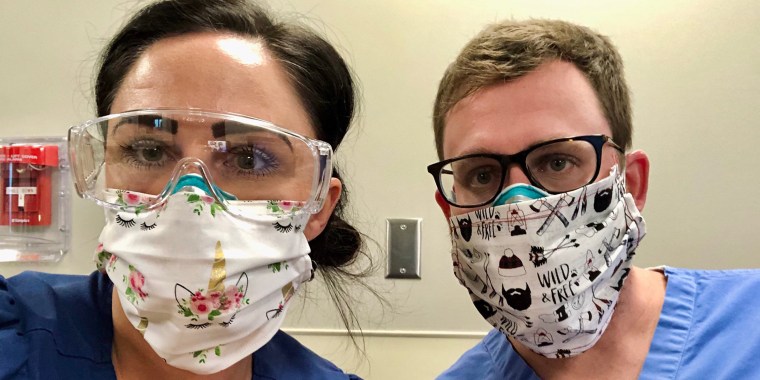 Erin and Zac Ownbey have been battling the coronavirus together as emergency room nurses in rural Georgia. 
