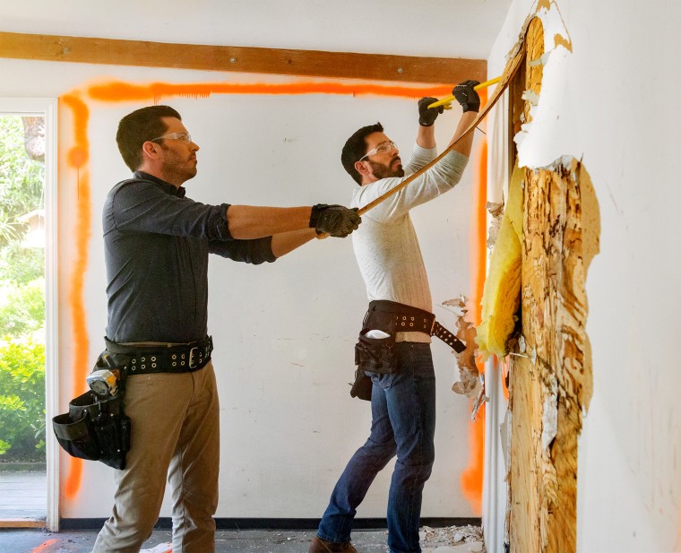 Jonathan and Drew Scott, the stars of HGTV's "Property Brothers," collaborated with Brad Pitt for the renovation.