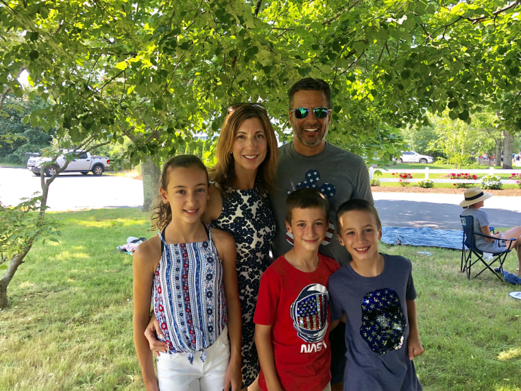 Talaia with her husband, Gerry, and their children, Hannah, 12, and Mark and Jack, 10.