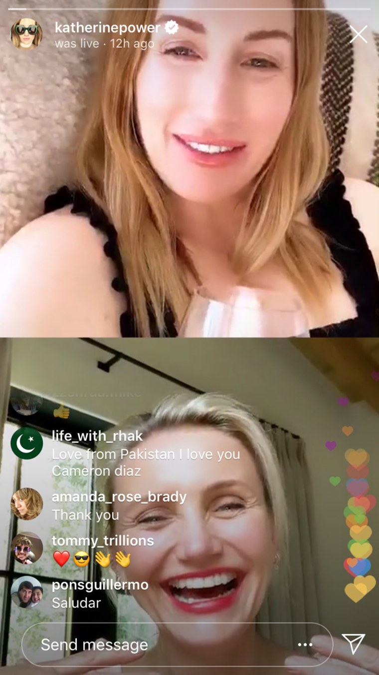 The good friends caught up during a live chat on Instagram.