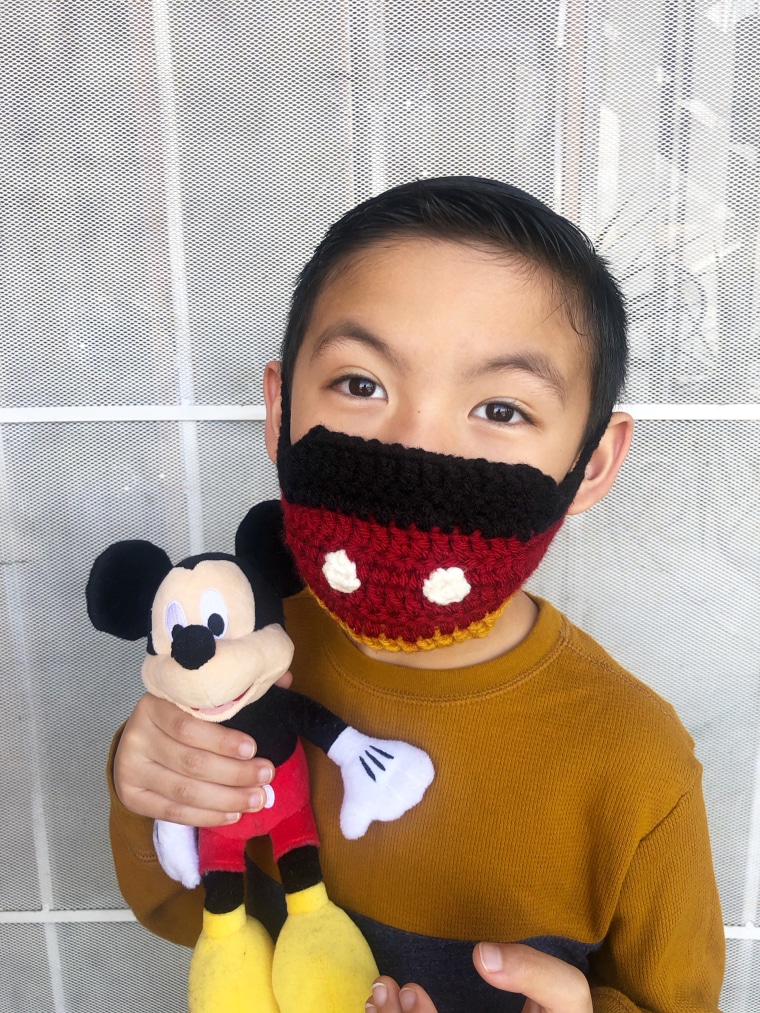 Criselle Mesa decided to create fun mask patterns for her children.