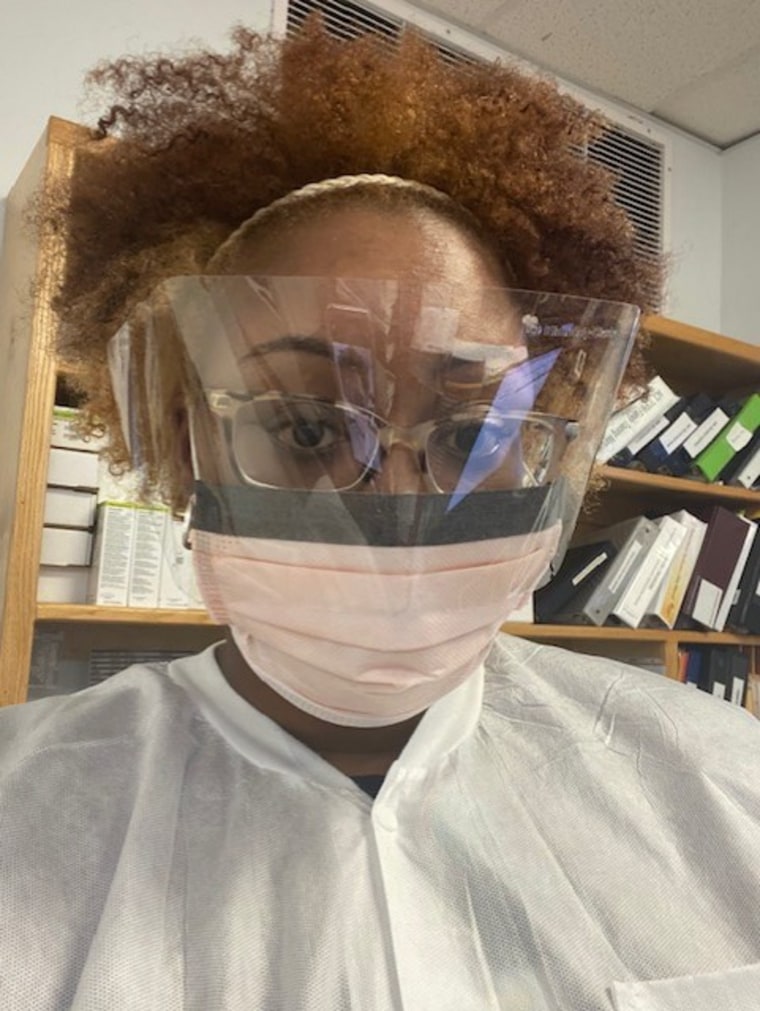 Medical laboratory scientist Ashley M. Dumas at the Lallie Kemp Foundation in Louisiana.