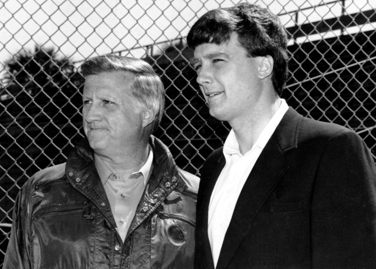 New York Yankees' owner George Steinbrenner (left) with son