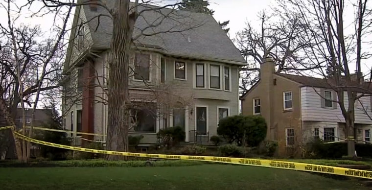 Image: Authorities say a husband and wife were found dead under "suspicious circumstances" inside a home in Oak Park, Ill., on April 13, 2020.