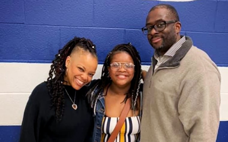 Image:  Proud parents Ebony and Michael Evans with their daughter, Essence, who was honored as a Southeastern Michigan Boy and Girls Club Youth of the Month last year.