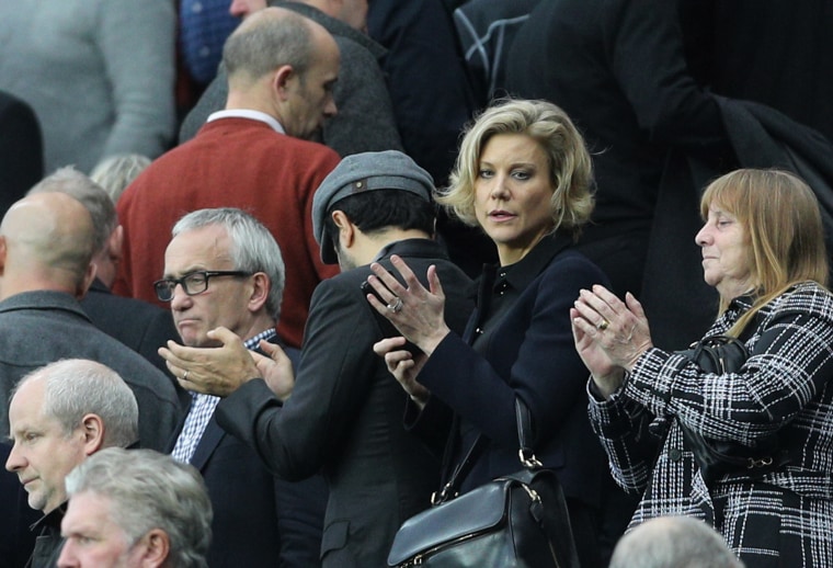 Image: Businesswoman Amanda Staveley in the stands during the Premier League match at St James' Park, Newcastle.