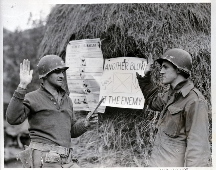 GI Being Sworn In For the Right To Vote