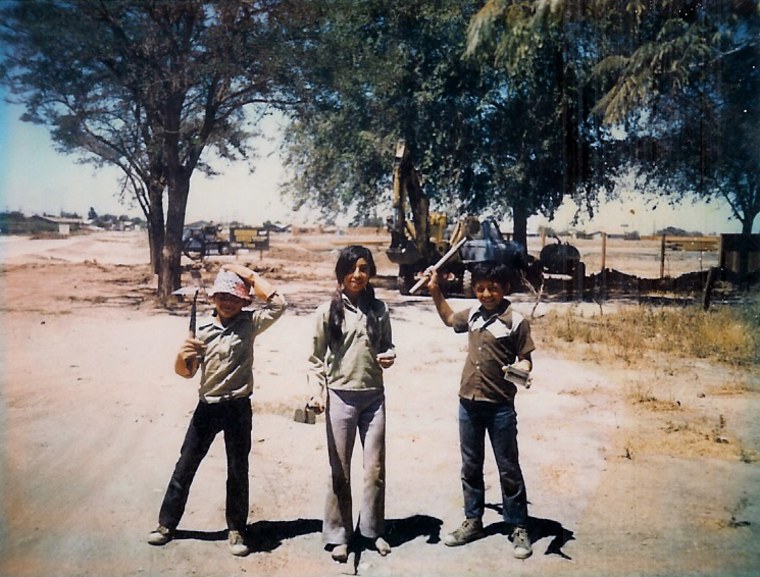 Jose Hernandez with sister Leticia and brother Gil 