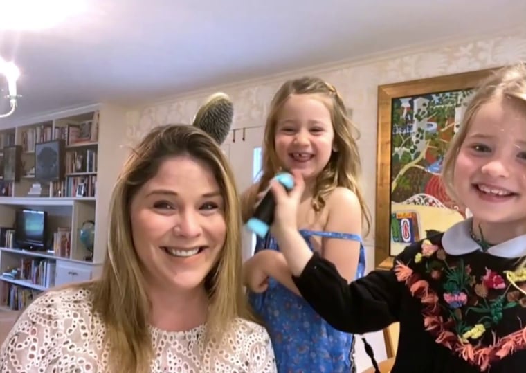 While Jenna was able to consult with celebrity hairstylist Chris Appleton on the show, back home, she has her own beauty team on hand with daughters Mila and Poppy. 