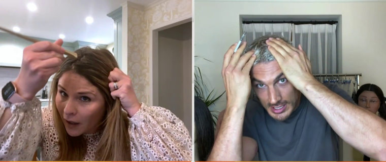 Celebrity hairstylist Chris Appleton showed Jenna how a powder product can temporarily hide her roots.
