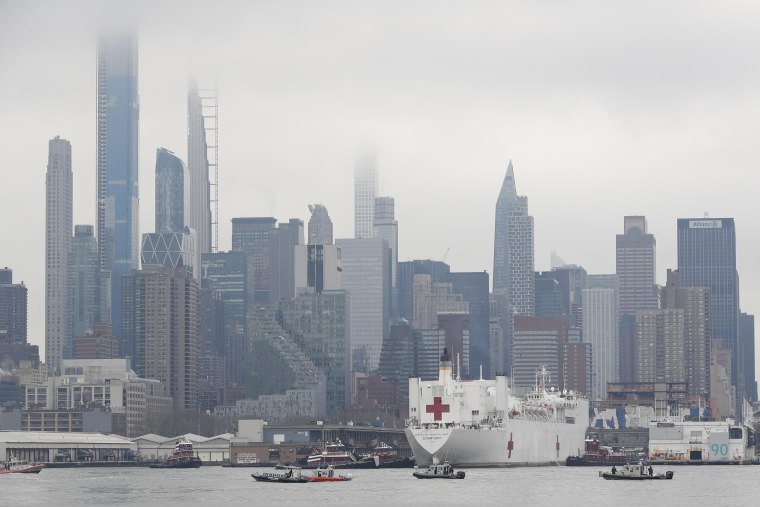 U.S. Navy Ship Hospital Arrives In New York