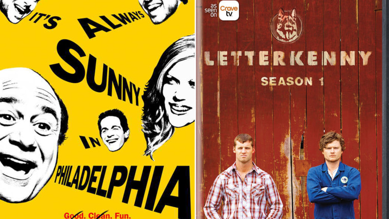 "It's Always Sunny in Philadelphia" and "Letterkenny"