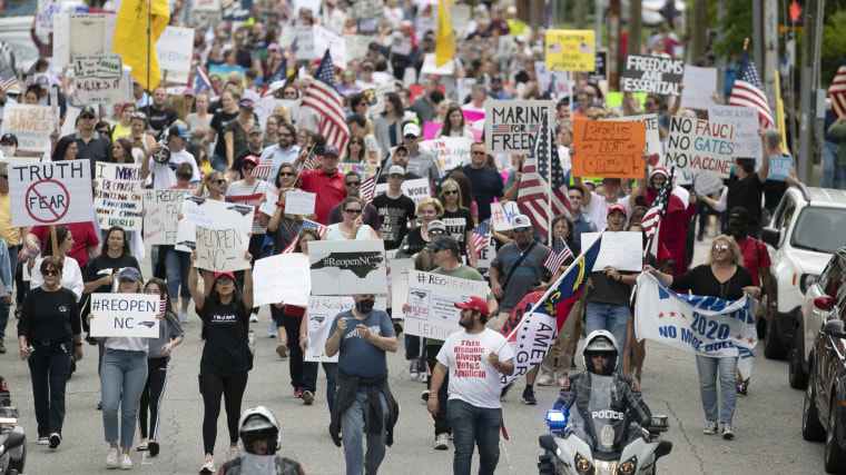 Image: North Carolina stay-at-home protest