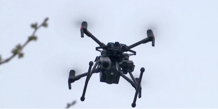 A police drone in Westport, Conn.