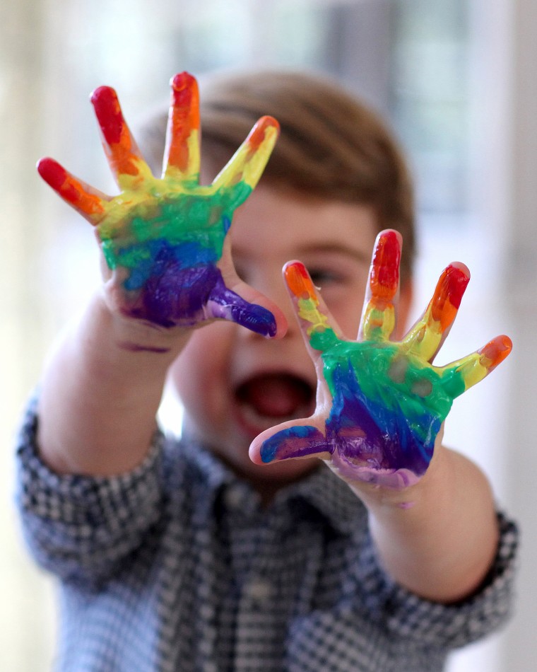 Image: Britain's Prince Louis celebrates his second birthday