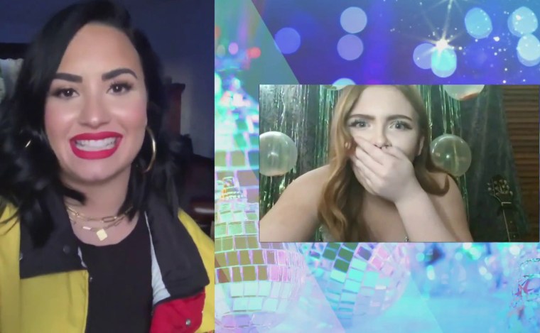 Demi Lovato gave the Douglas County West High School seniors a virtual shoutout during the prom. 