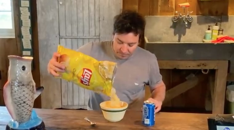 Cereal and milk for breakfast? Nah, quarantine calls for potato chips and soda.