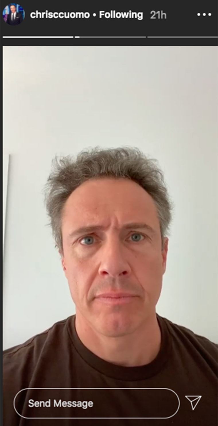 Chris Cuomo revealed on his Instagram story that he'd "had it" with his hair.