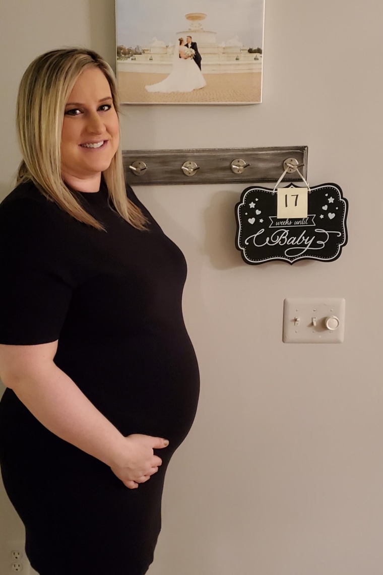 Before Michigan issued its stay-at-home order, Jennifer Laubach started working from home because she was pregnant and did not want to contract COVID-19. She and her husband still became sick with the coronavirus.