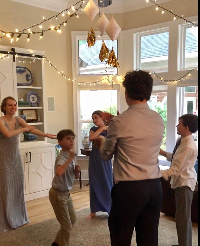 The whole Roberts family got in on the prom planning for their 2020 high school graduate, Madeleine. They included her favorite foods, songs and flowers, and then they filled the home dance floor.