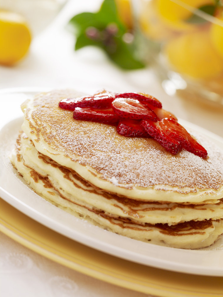 Lemon ricotta pancakes are a nice sweet treat for mom on her special day.