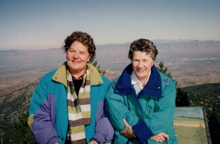 Terry Donahue and Pat Henschel in "A Secret Love" on Netflix.