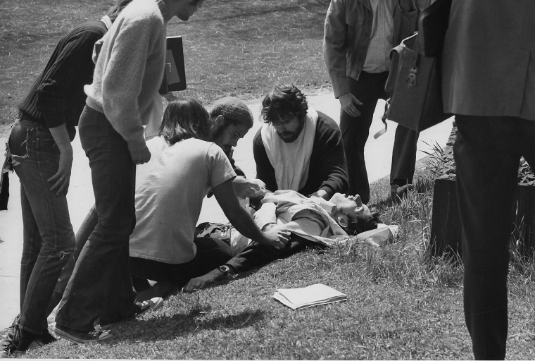 IMAGE: Wounded student at Kent State