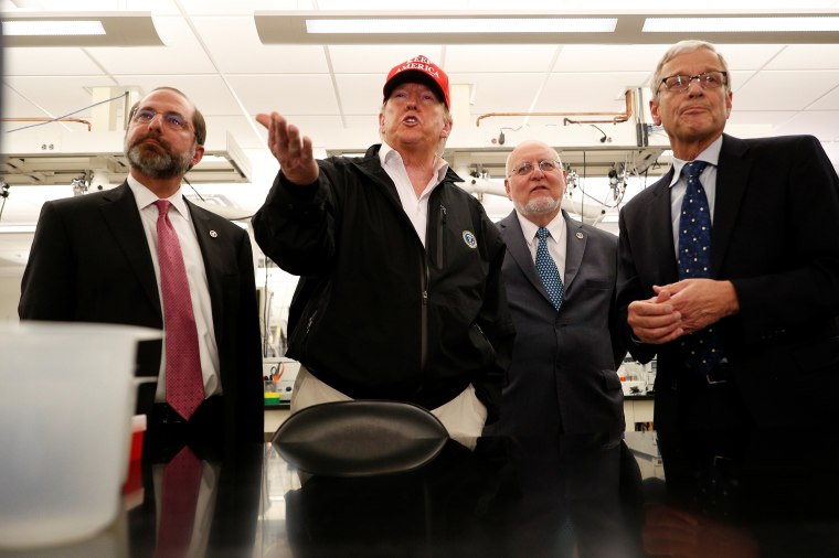 Image: President Donald Trump tours the Center for Disease Control in Atlanta, Georgia