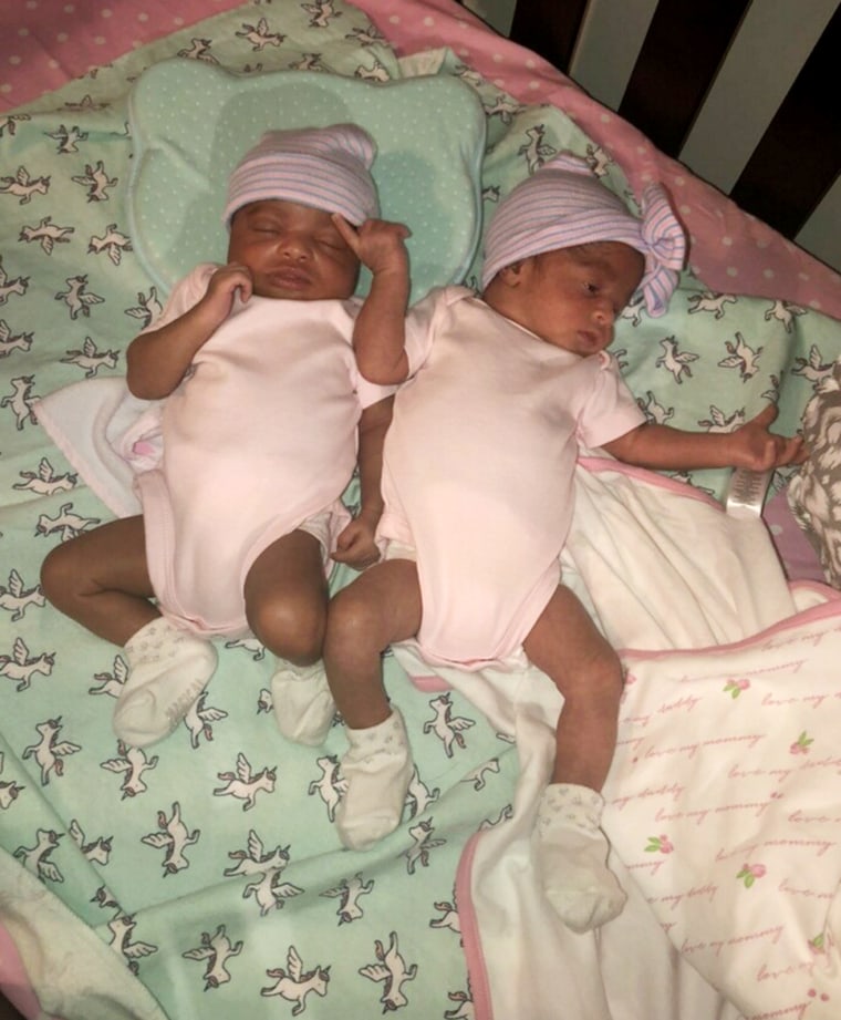 The girls were born on March 24 in Atlanta.