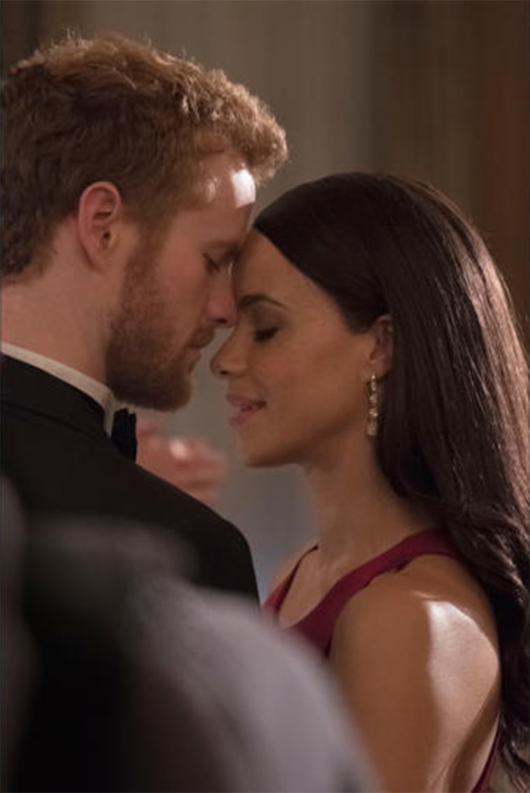 Murray Fraser (Harry) and Parisa Fitz-Henley (Meghan) in "Harry and Meghan: A Royal Romance," from 2018.