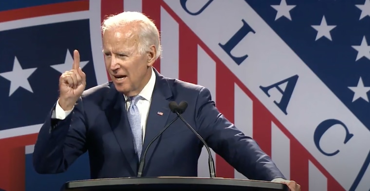 Former Vice President Joe Biden speaks at the LULAC National Convention in 2018.