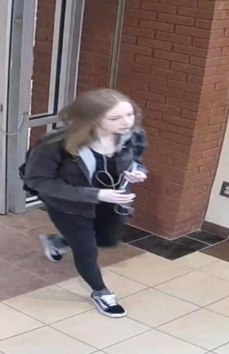 Julia Mann on surveillance video earlier in the day on February 20, 2020.