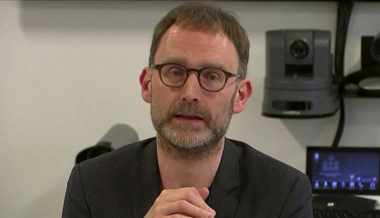 Image: Epidemiologist Neil Ferguson speaks at a news conference in London, Britain